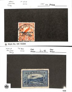 New Guinea Postage Stamp, #47, C50 Used, 1936-1939 Airplane