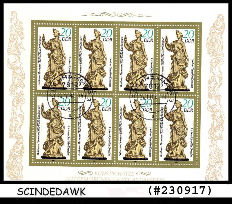 GERMANY - 1984 Art From The Green Vault Dresden - Miniature sheet FDI