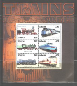 LIBERIA 1999- 2004 200th ANNIV.STEAM LOCOMOTIVE SCOTT NO # MNH