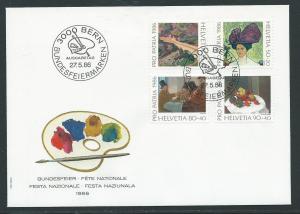 Switzerland B523-6 1986 Pro Patria UA FDC