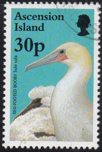 Ascension 1996 used Sc #650 30p Red-footed booby