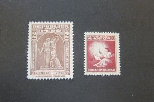 Peru 1938 Sc RA29,RA33 MNH