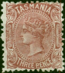 Tasmania 1880 3d Red-Brown SG165 P.12 Fine MM