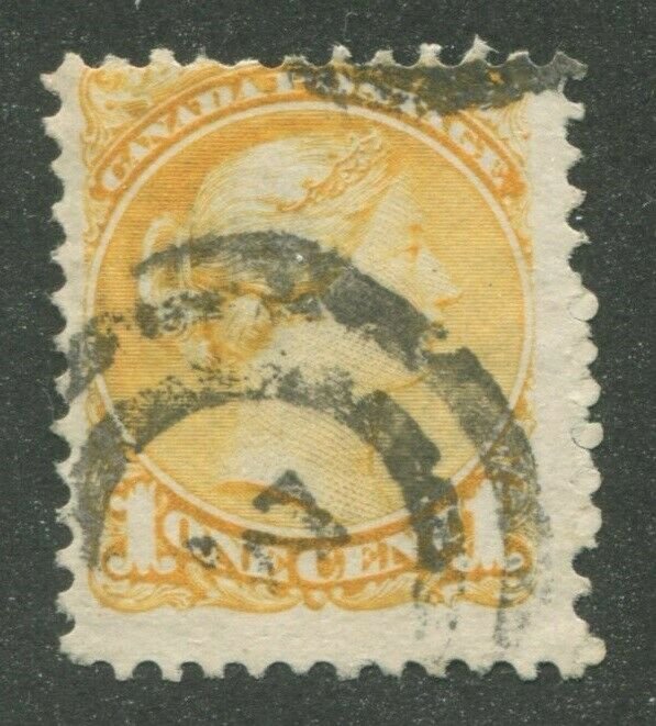 CANADA #35 USED SMALL QUEEN 2-RING NUMERAL CANCEL 3