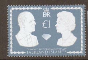 FALKLAND ISLANDS SG1087 2007 DIAMOND WEDDING OF QUEEN ELIZABET II MNH