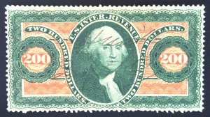 Scott #R102c - $200 Green & Red - U.S.Inter.Rev. - Used - '64