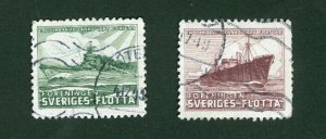 Sweden. 1940is 2 Poster Stamp, Cancel. Swedish Fleet Association. Navy Ships