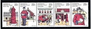 Australia 755b MNH 1980 Postal Service strip of 5    (ap5513)