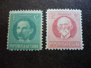 Stamps - Cuba - Scott# 264-265,267-273 - Mint Hinged Partial Set of 9 Stamps