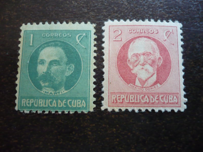 Stamps - Cuba - Scott# 264-265,267-273 - Mint Hinged Partial Set of 9 Stamps