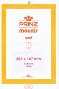 Prinz SCOTT Stamp Mount 167/265 BLACK Background Pack of 5