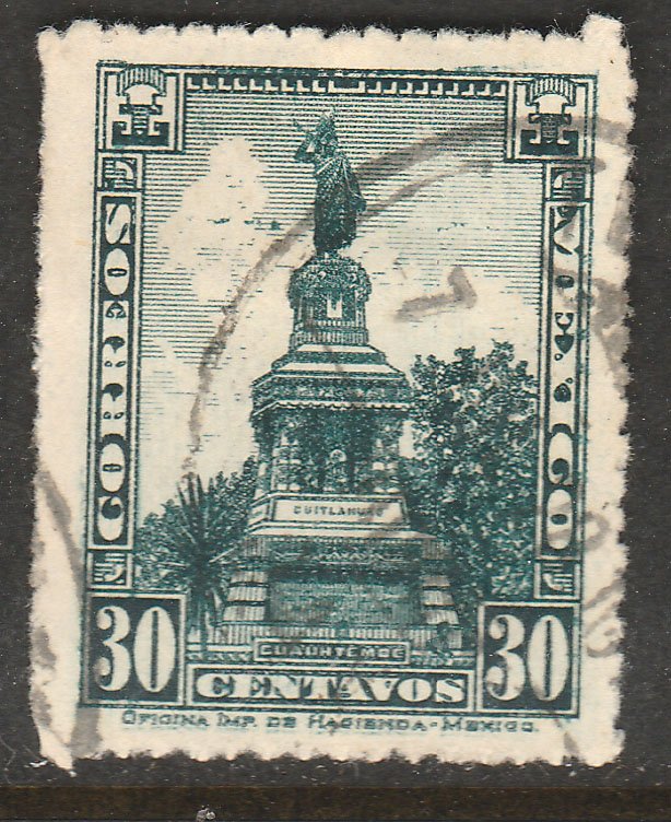 MEXICO 641, 30cents CUAUHTEMOC MONUMENT Unwmk USED. VF.  (391)