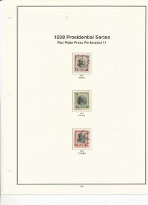 USED USA STAMPS MOUNTED ON AMERICAN HEIRLOOM HINGELESS PAGES  (205)