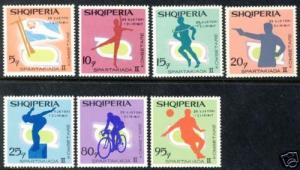 ALBANIA SPORT SCOTT 1245-1251 MNH s1889