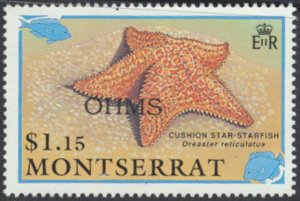 Montserrat  SC# O104 MNH   Starfish  OPT OHMS  see details & scans