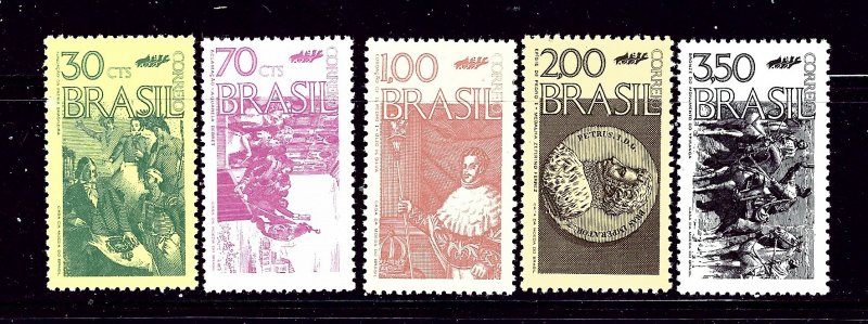 Brazil 1242-46 MH 1972 set     #2