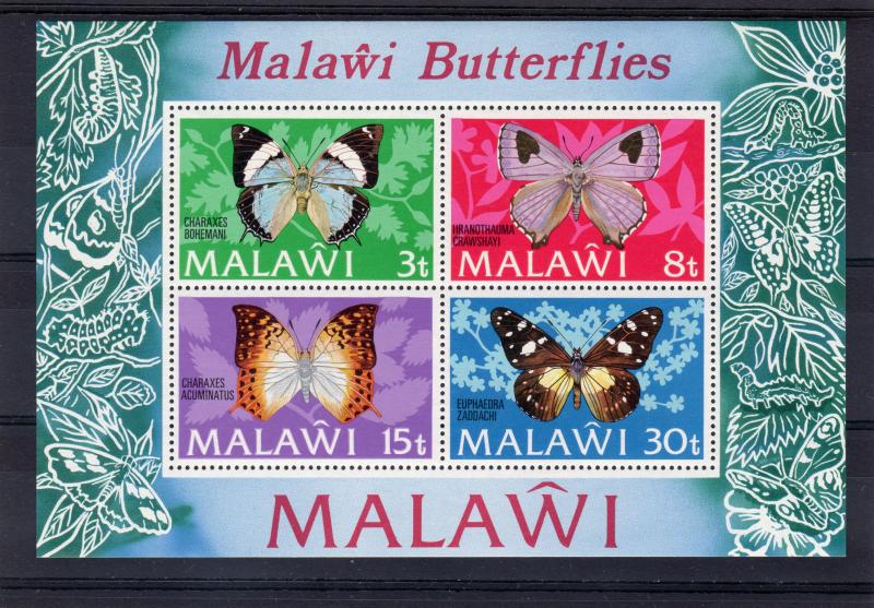 Malawi 1973 Sc#202a BUTTERFLIES Souvenir Sheet MNH