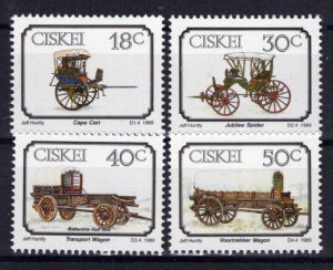 South Africa Ciskei 143-146 MNH Transportation Wagons Carts ZAYIX 0424S0066M