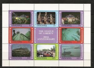 Tanzania 395 MS8+ MNH 1988 Statue of Liberty Sov.Sheets