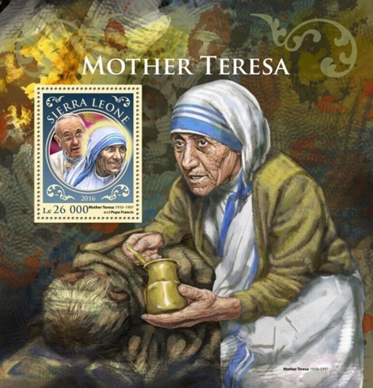 Sierra Leone - 2016 Mother Teresa - Stamp Souvenir Sheet - SRL16915b