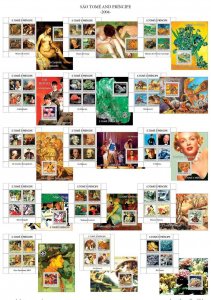 Sao Tome Principe 2004 Full year Mi. 2479 - 2698 + S/S CAT. VALUE 1079€