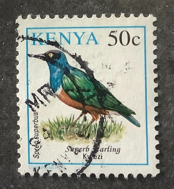 Kenya 1993 Scott 594 used - 50c, Bird, Superb Starling