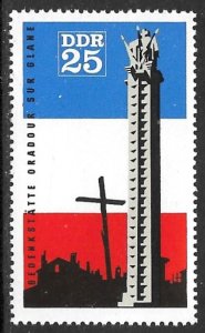 EAST GERMANY DDR 1966 Oradour France WW2 Memorial Issue Sc 853 MNH