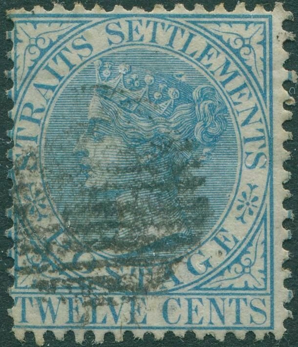 Malaysia Straits Settlements 1867 SG15 12c blue QV FU