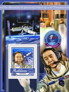 MALDIVES - 2017 - Chinese Spacecraft - Perf 4v Sheet - MNH