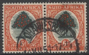 STAMP STATION PERTH South Africa #25 Orange Tree Definitive Used Pair 1926