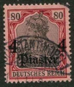 German Offices Turkey SC# 38  4pi on 80pf on Germany Used