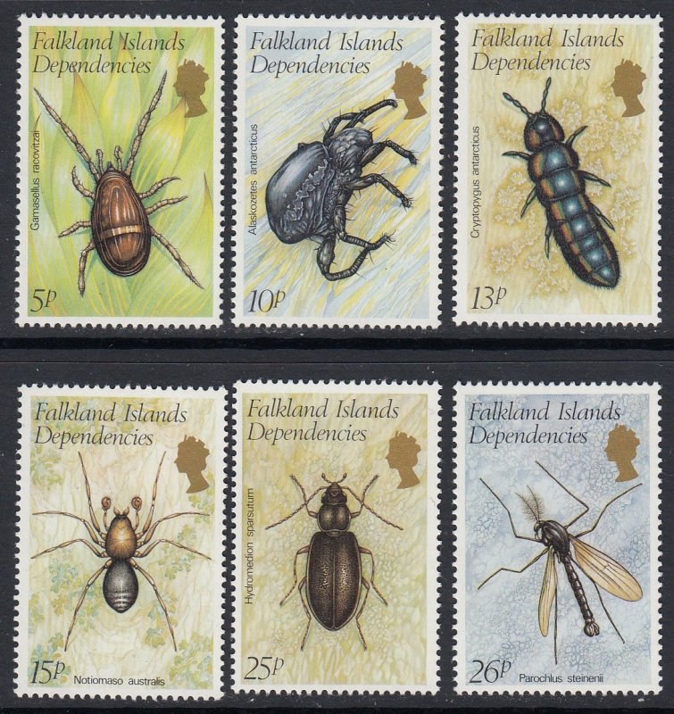 Falkland Dependencies 1L66-71 Insects mnh