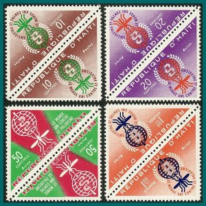 Haiti 1962 Malaria Eradication,  pairs MNH #487,C188-C190,SG800,SG802-SG804