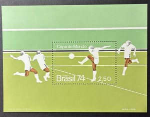 Brazil 1974 #1351 S/S, World Cup Championship, MNH.