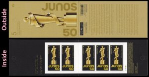 Canada 3286 The JUNO Awards 50th Anniversary P booklet 5 MNH 2021