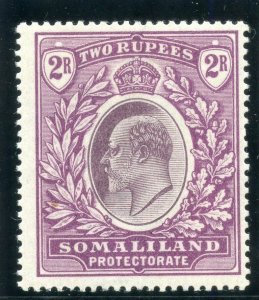 Somaliland 1904 KEVII 2r dull & bright purple MLH. SG 42. Sc 37.