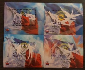 Souvenir Sheet Malta #1228-1231 NH