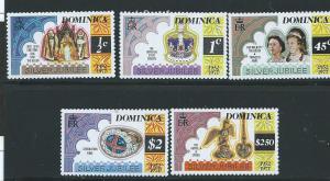 Dominica #521-525  Silver Jubilee-set complete (MNH) CV$2.10