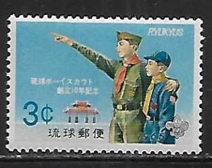 Ryukyu Islands 130 1965 Boy Scouts single MNH