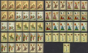 Liechtenstein Sc# 359-367 assorted MNH lot/55 1959 Christmas