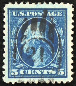 U.S. Used Stamp Scott #504 5c Washington, Jumbo. Intense Color. Choice!