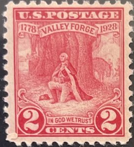 Scott #645 1928 2¢ Valley Forge MNH OG