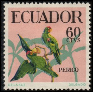 Ecuador 648 - Mint-H - 60c Red-fronted Amazon (Parrot) (1958) (cv $3.75)