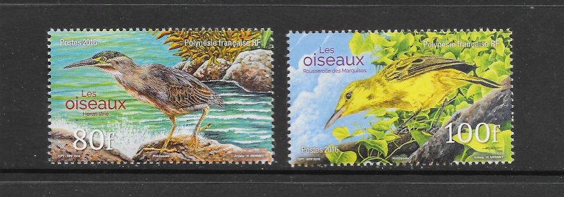 BIRDS -FRENCH POLYNESIA #1178-9  MNH