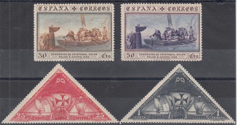 Spain Sc 426/430 MLH. 1930 Columbus Tribute, 4 values from long set, F-VF.