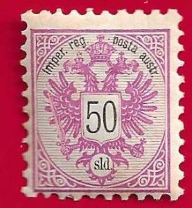 AUSTRIA  OFFICES IN TURKEY SCOTT#13 1883 50s COAT OF ARMS