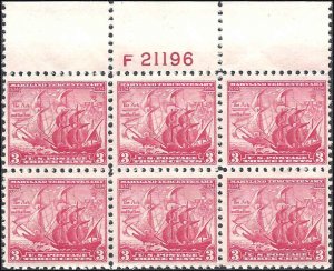 736 Mint,OG,NH... Plate Block of 6... SCV $9.50