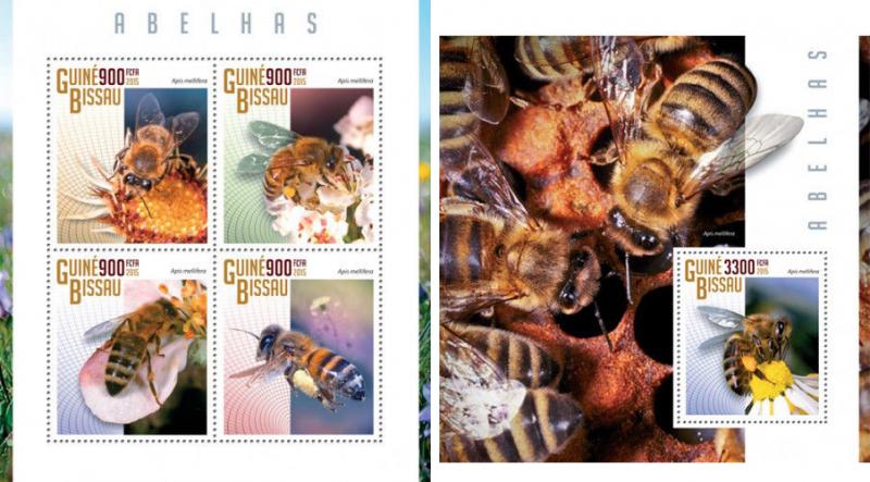 Animals Insects Birds Marine Fauna Cats Guinea-Bissau 20 MNH sheets stamp set