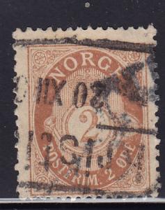 Norway 48 Post Horn and Crown 1899