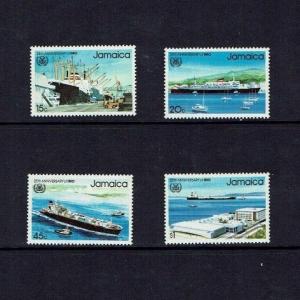 Jamaica: 1983, 25th Anniv. of the International Maritime Organisation,  MNH set